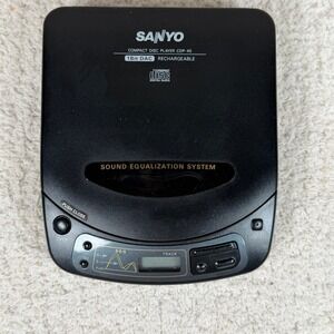 Sanyo CDP-45 Portable Compact Disc Player Black 1-Bit DAC Vintage June 1993